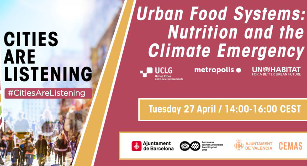 Seminario web:  Los sistemas alimentarios urbanos, el cambio climático y la nutrición