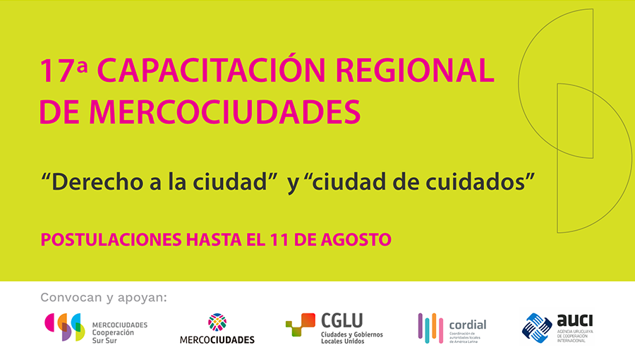 Postulaciones para participar de la 17 Capacitación regional de Mercociudades